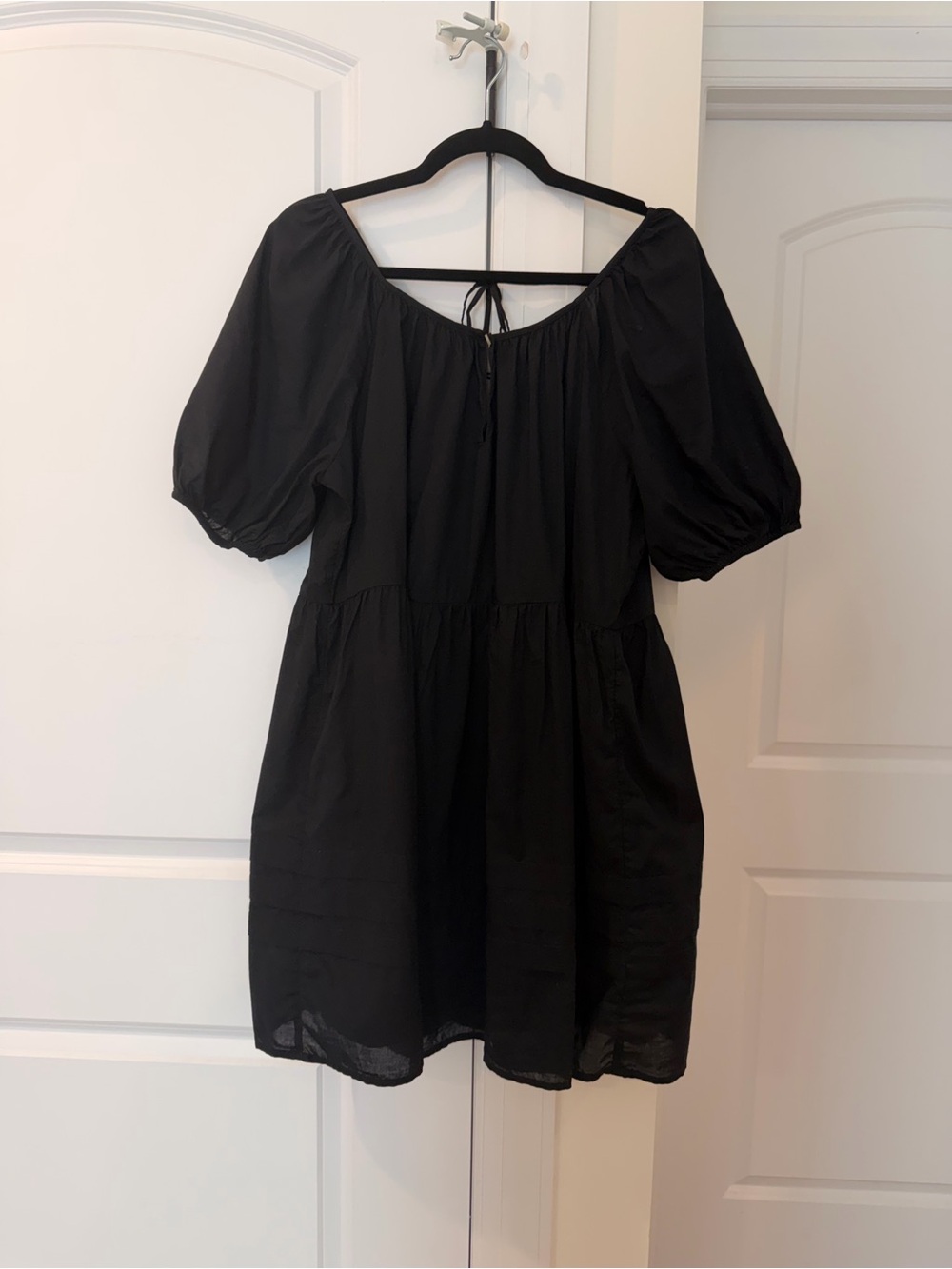 Old Navy Black Puff-Sleeve Mini Dress